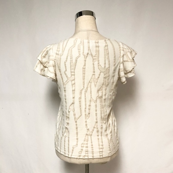 Anthropologie Dolan Flutter Cap Sleeve Top Sz S - Picture 7 of 12